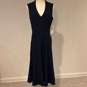 Elegant Blue Sleeveless Dress